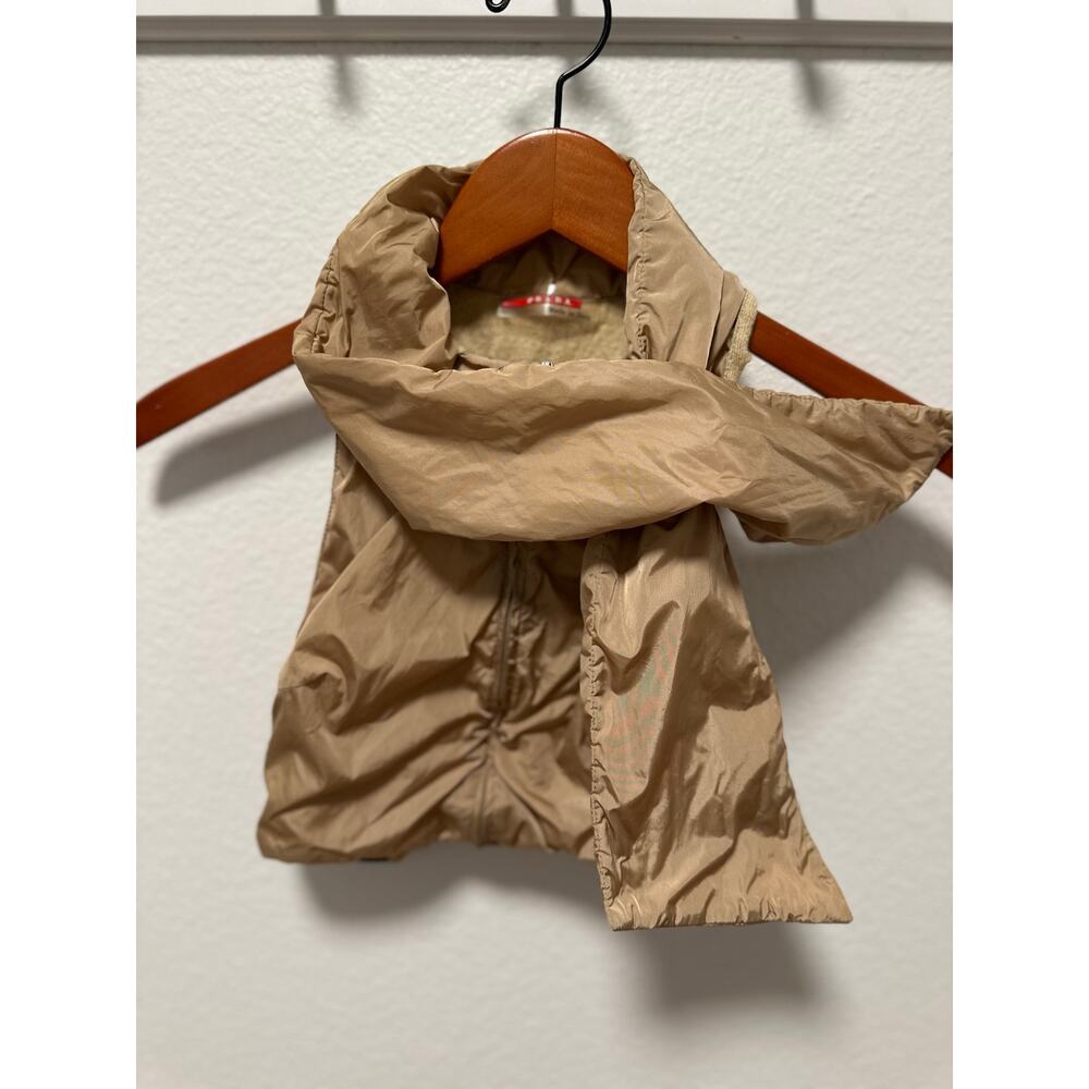 Vintage Prada Camel Nylon Scarf Crop Vest